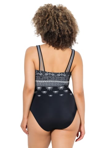 Ulla Popken Badeanzug in schwarz