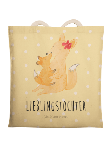 Mr. & Mrs. Panda shopping bag Fuchs Mama mit Spruch in Gelb Pastell