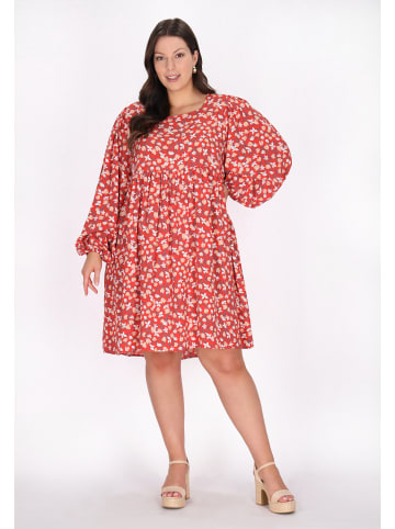 Usha Plus Size Dress in Red