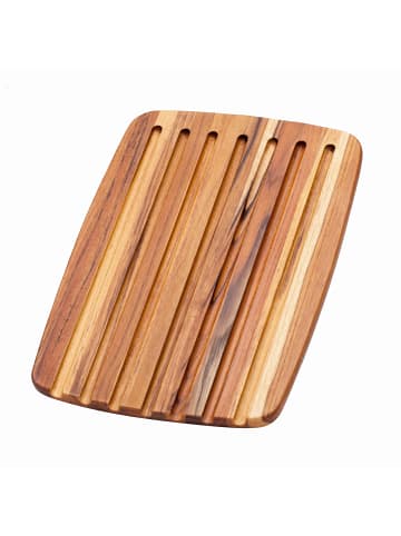 TEAKHAUS Brotschneidebrett aus Teakholz ESSENTIALS, 41 x 28 x 1.4 cm