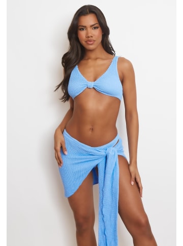 Moda Minx Sarong Scrunch Short Ruffle in Hellblau