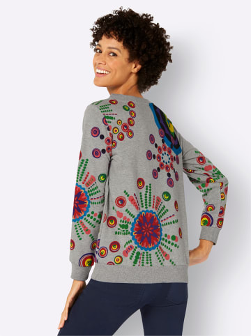 WITT WEIDEN Sweatshirt in grau-meliert bedruckt