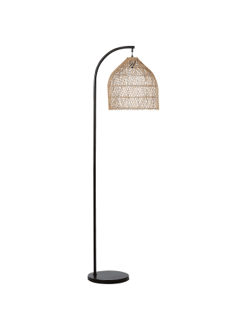 Beliani Stehleuchten BERNICA in Braun/Schwarz - (W) 36 x (H) 165 x (L) 36 cm