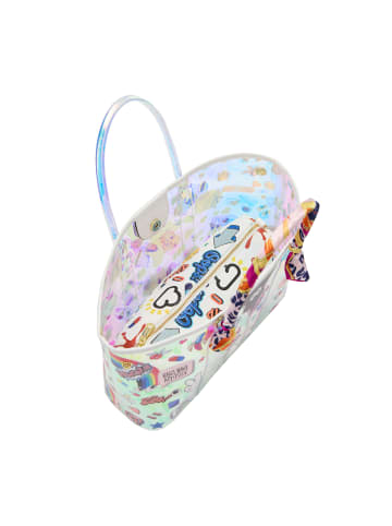 myMo Women Tote Bag in White Multicolor
