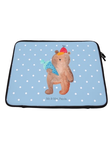 Mr. & Mrs. Panda Laptop Tasche Bär Schultüte ohne Spruch in Blau Pastell