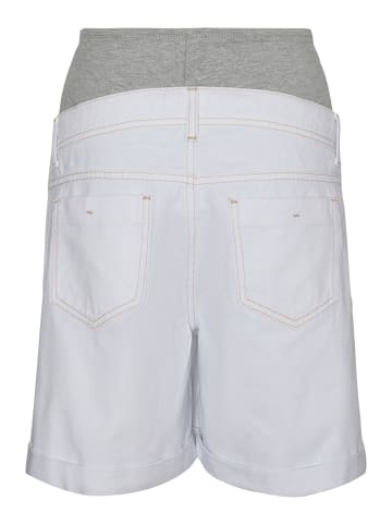 mama licious Jeans-Shorts in Snow White 1