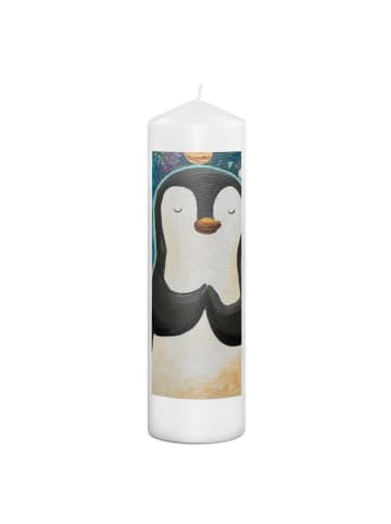 Mr. & Mrs. Panda Adventskerze Pinguin Universum Design ohne Spruch in Weiß