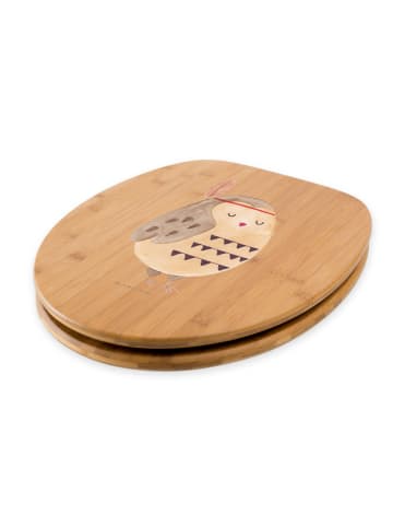 Mr. & Mrs. Panda Klodeckel Eule Federschmuck ohne Spruch in Braun