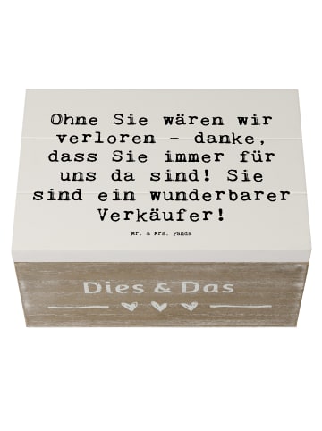 Mr. & Mrs. Panda Erinnerungskiste Spruch Wunderbarer Verkäufer m... in Weiß