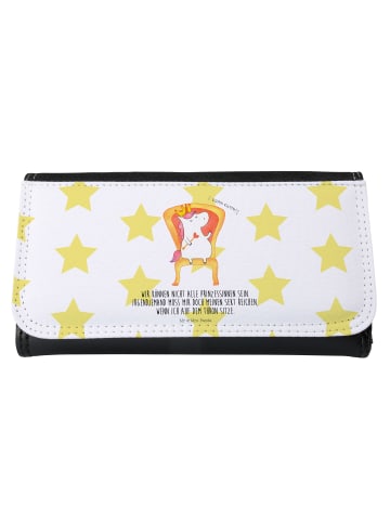 Mr. & Mrs. Panda Wallet Einhorn König mit Spruch in Weiß