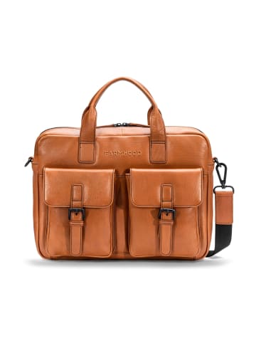 Farmhood Memphis Aktentasche Leder 39 cm Laptopfach in cognac