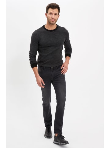 DeFacto Strickpullover SLIM FIT in Schwarz