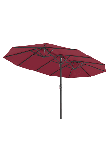 SONGMICS Sonnenschirm Sheld in Rot - (B)270 x (H)245 x (T)460 cm