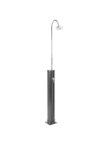 Beliani Gartendusche JUANILLO in Schwarz/Silber - (W) 20 x (H) 214 x (L) 20 cm