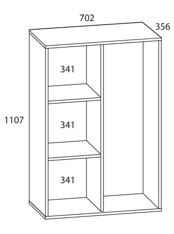 VCM  Holz Besenschrank Staubsauger Putzschrank Lona L in Weiß