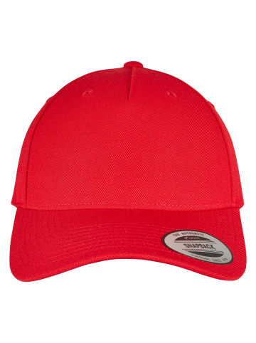 Flexfit Flexfit Unisex YP CLASSICS 5-PANEL PREMIUM CURVED VISOR SNAPBACK CAP in red