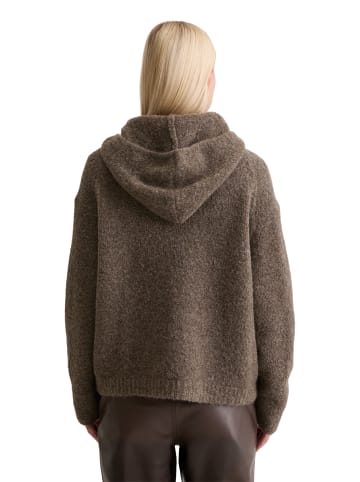 Marc O'Polo Bouclé-Hoodie loose in Shaded Brown Melange
