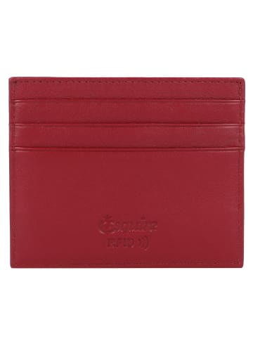 Esquire Oslo Kreditkartenetui RFID Leder 10 cm in rot