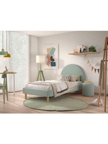 58 aufm Kessel POLSTERBETT mit Hocker Karlotta 97x107x212 aus Holzwerkstoff in Grün