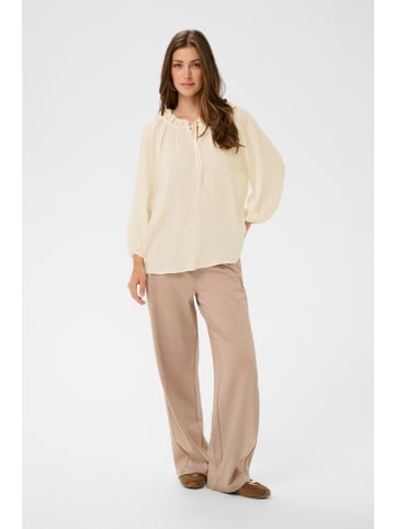 Cream Langarm-Bluse CROma Loose fit in Whisper White