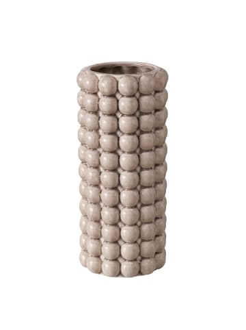 Boltze Vase aus Steingut MORTEN in Beige, Ø 11 x (H) 25 cm