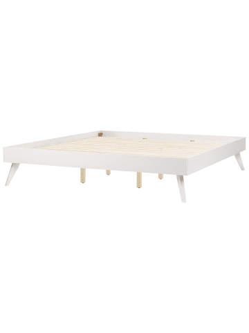 Beliani Doppelbett BERRIC in Weiß - (W) 187 x (H) 38 x (L) 202 cm
