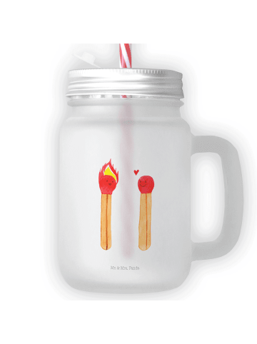 Mr. & Mrs. Panda Limonadenglas Streichhölzer ohne Spruch in Transparent