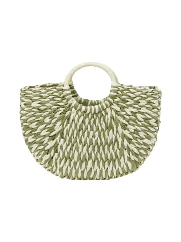 IZIA Women Handbag in Green Offwhite