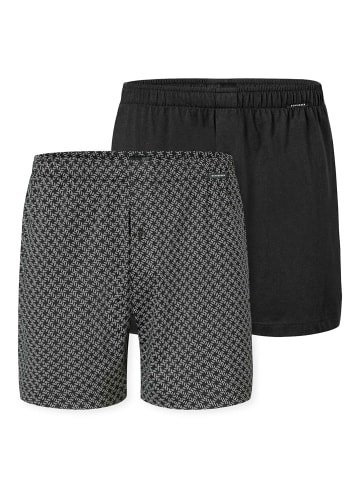 Schiesser Boxershort 2er Pack in Schwarz/Weiß