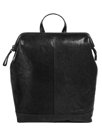 SPIKES & SPARROW Rucksack echt Leder in schwarz