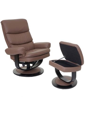 MCW Relaxsessel C16 mit Staufach, Kunstleder chocolate