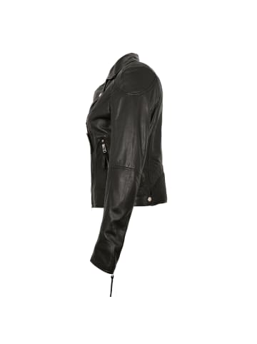 JILANI Bikerlederjacke Lammnappa in Schwarz
