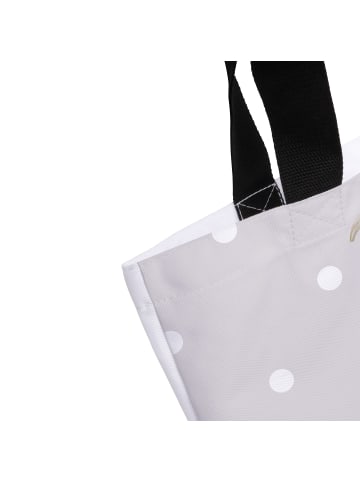 Mr. & Mrs. Panda Tote Bag Otter Kopfüber mit Spruch in Grau Pastell