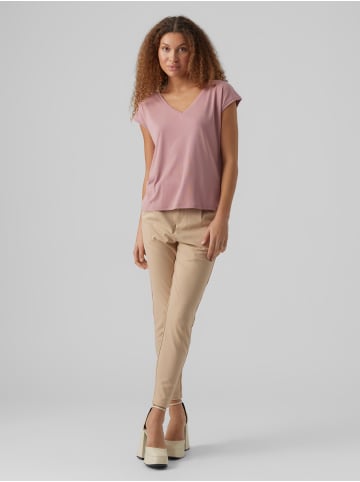 Vero Moda Basic Stretch T-Shirt V-Neck VMFILLI in Altrosa