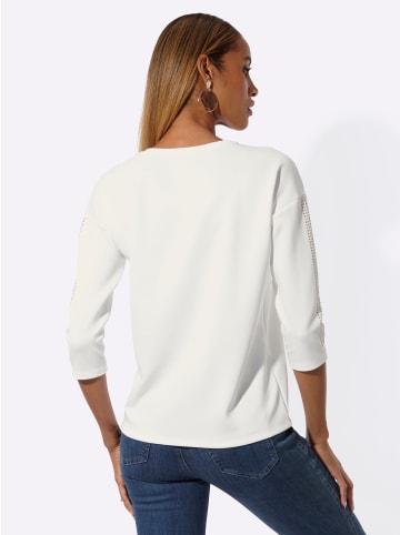 creation L Modal-Mix-Sweatshirt in ecru-marine-bedruckt