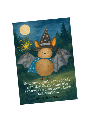 Mr. & Mrs. Panda Grußkarte Fledermaus Zauberer Design mit Spruch in Weiß