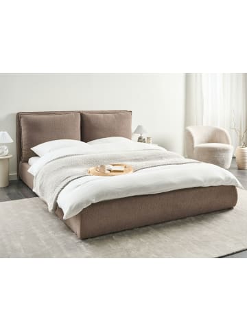 Beliani Wasserbett BAJONNA in Braun/Schwarz - (W) 180 x (H) 94 x (L) 235 cm