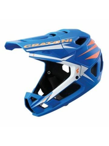 Cratoni Fullface - Helm Interceptor 2.0 in blau/neonorange matt