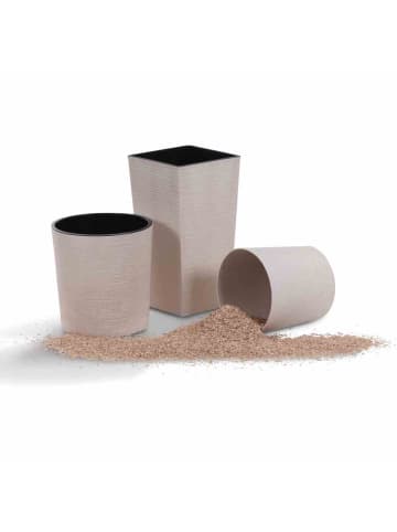 Siena Garden ECO Pflanzgefäß Lens 30cm , D30xH30,5 cm in Weiß in Weiß