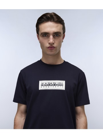 Napapijri T-Shirt "S-Box Logo Ss" in Blau