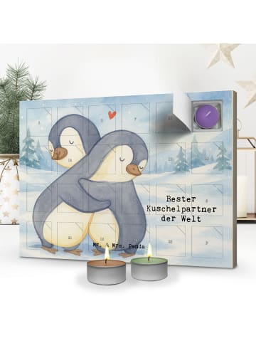 Mr. & Mrs. Panda Duftkerzen Adventskalender Pinguin Bester Kusch... in Weiß