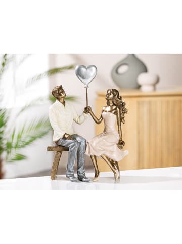 GILDE Figur Paar bronzefarben - (H) 24,5 cm