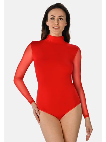 Teyli Langärmeliger halber Rollkragenpullover für Frauen Nelly in rot