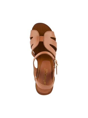 Les Tropéziennes par M Belarbi Leder-Sandalen mit Absatz „Les Tabara“ Braun