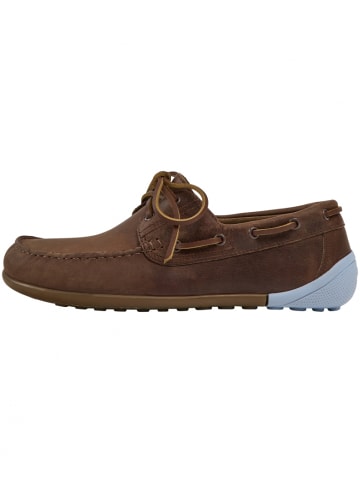 Camper Schnürschuhe " Peu Circuit " in Dunkelbraun / Hellblau
