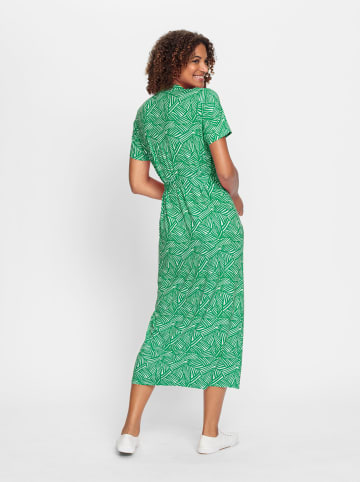 WITT WEIDEN Jerseykleid in grasgrün-weiß-bedruckt