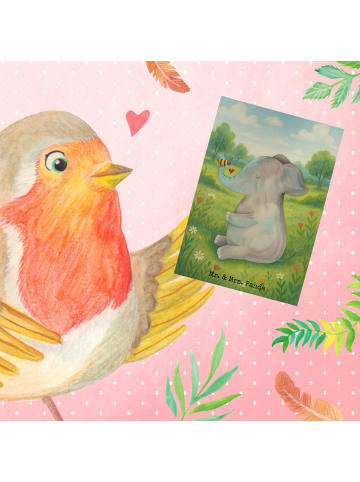 Mr. & Mrs. Panda Grußkarte Elefant Biene Design ohne Spruch in Weiß