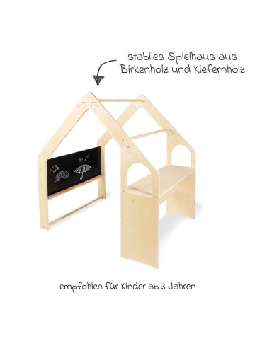 Pinolino 3-tlg. Spielhaus Thilda inkl. Stoffdach in brown,green