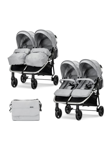 Lorelli Geschwisterkinderwagen Duo in grau