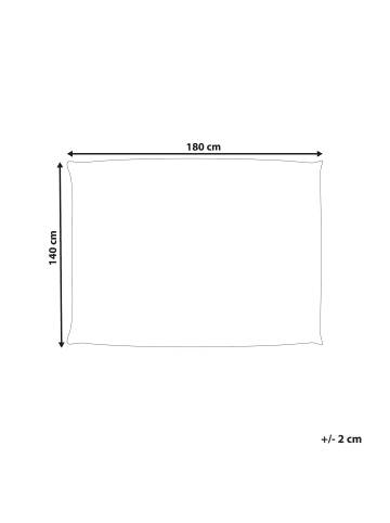 Beliani Sitzsackbezug FUZZY in Rot - (W) 140 x (L) 180 cm